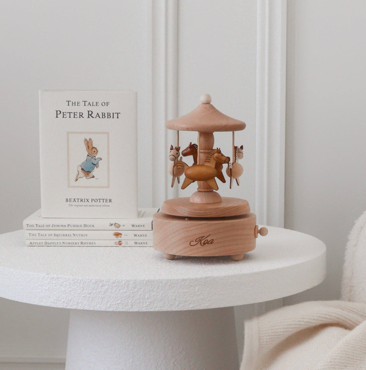 Heirloom Wooden Musical Carousel - Horses